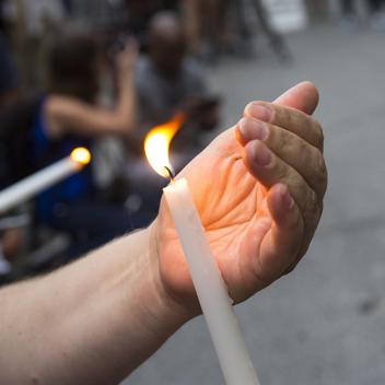 Candle in a hand