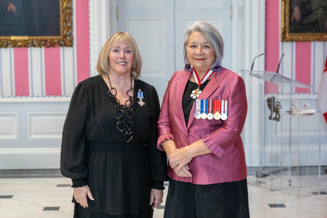 Kathryn Blain, Founder of Meningitis Foundation Canada with Her Excellency the Right Honorable Mary Simon